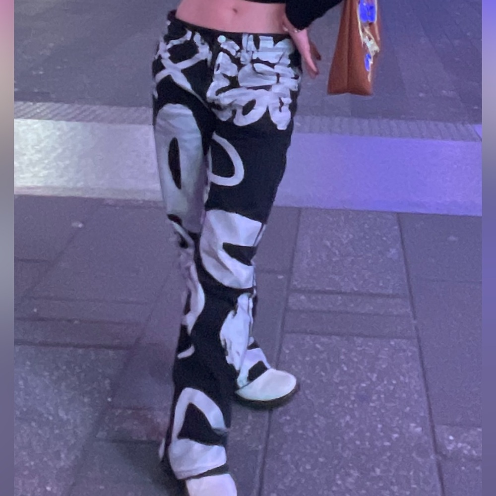 BDG Urban Outfitters Denim Silver Print Jeans